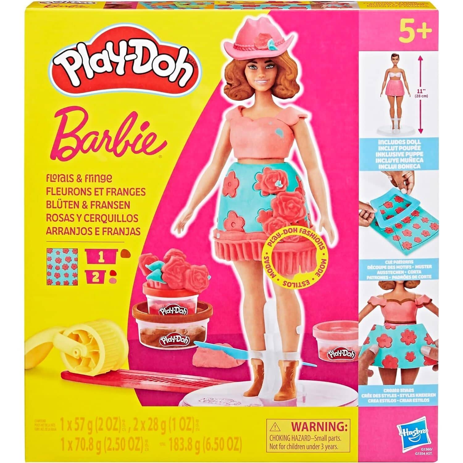 Play-Doh - Barbie Florals & Fringe Doll Set - Hasbro
