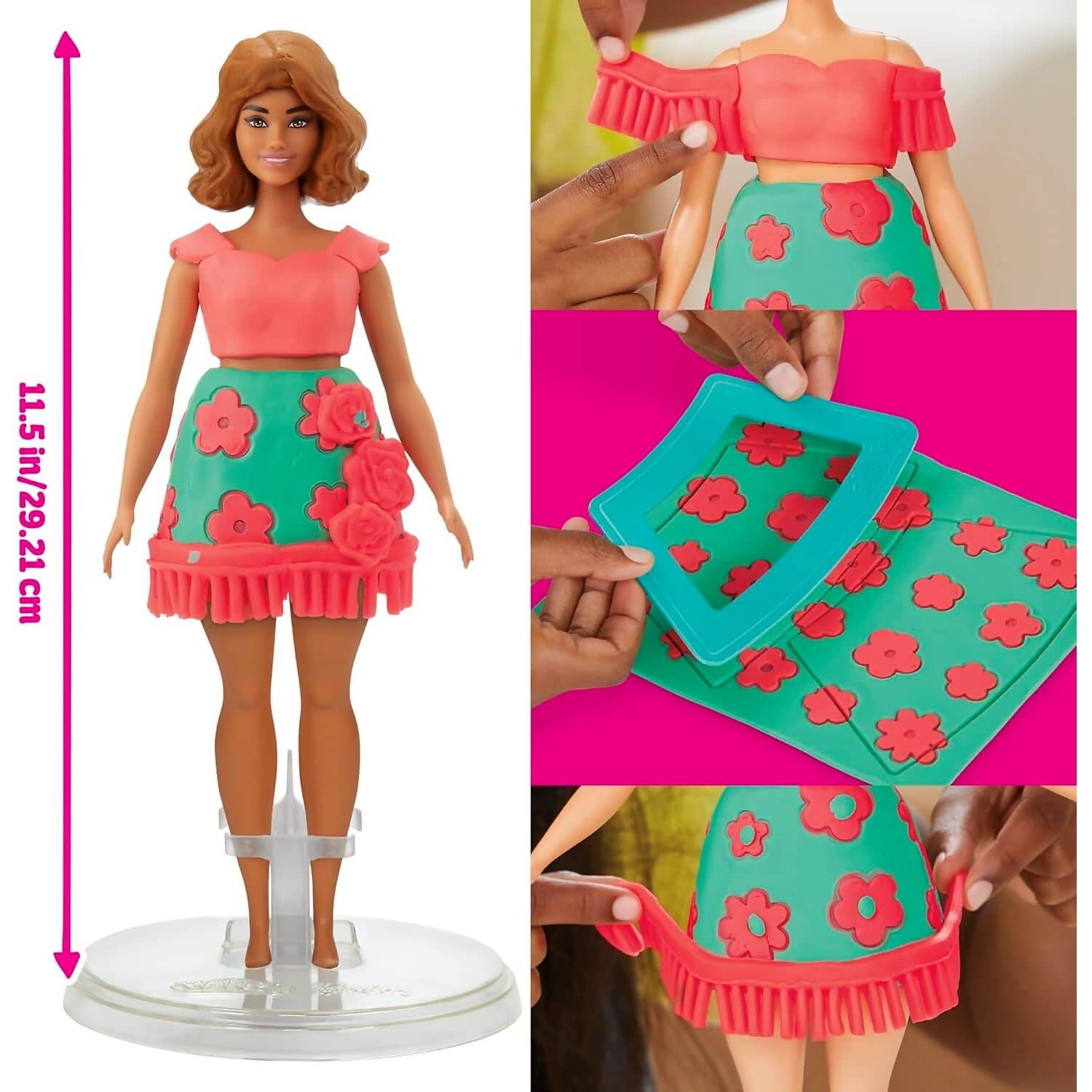 Play-Doh - Barbie Florals & Fringe Doll Set - Hasbro - Image 3