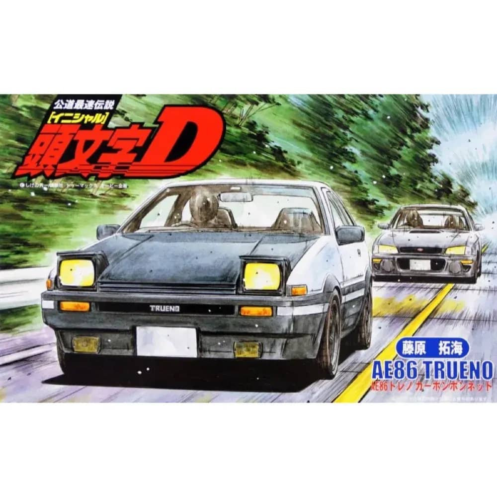 Fujimi -1:24 Trueno AE86 Carbon Bonnet Takumi Fujiwara Initial D Series - Plastic Model Kit