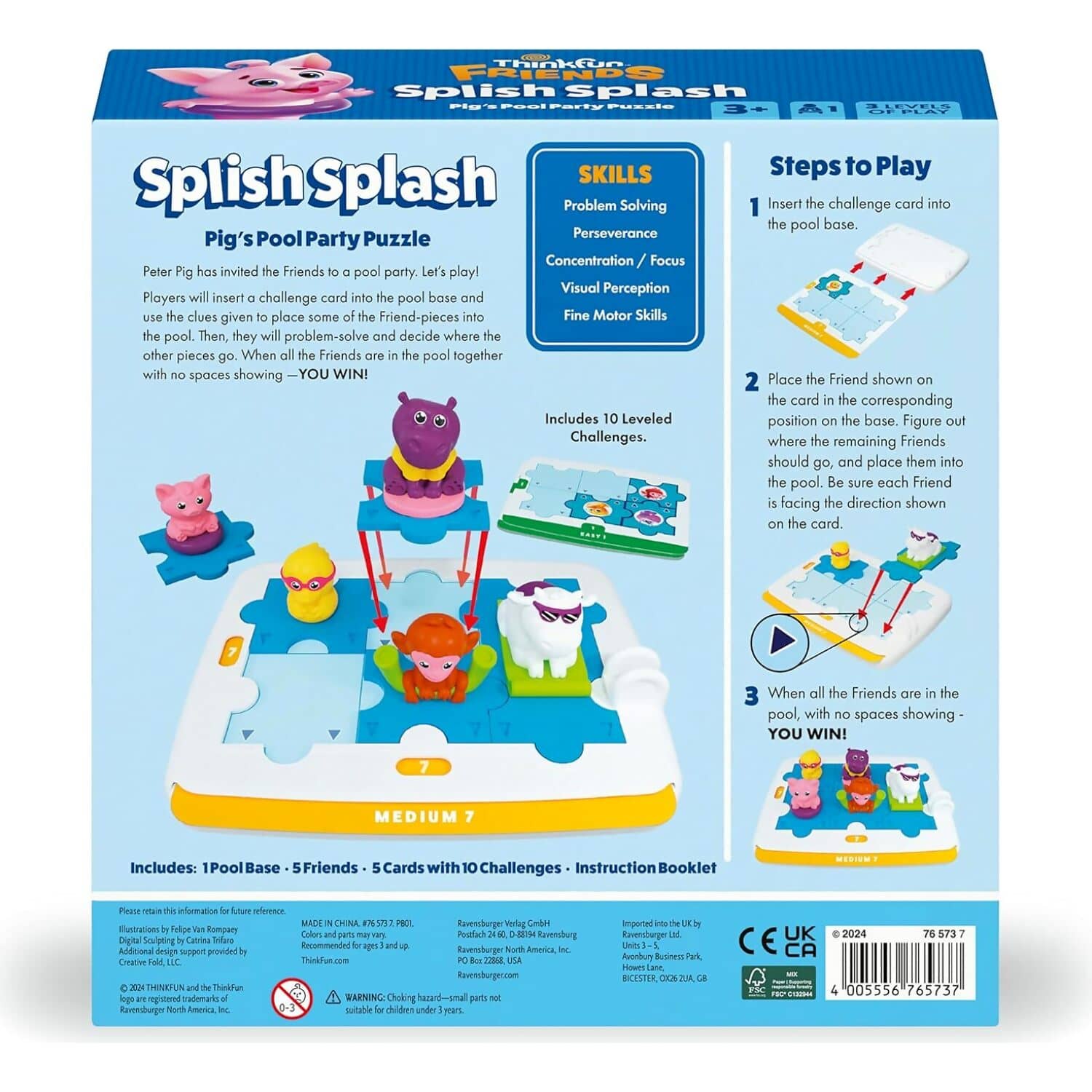 Thinkfun - Friends: Splish Splash Pig's Pool Party Puzzle Game - Image 6