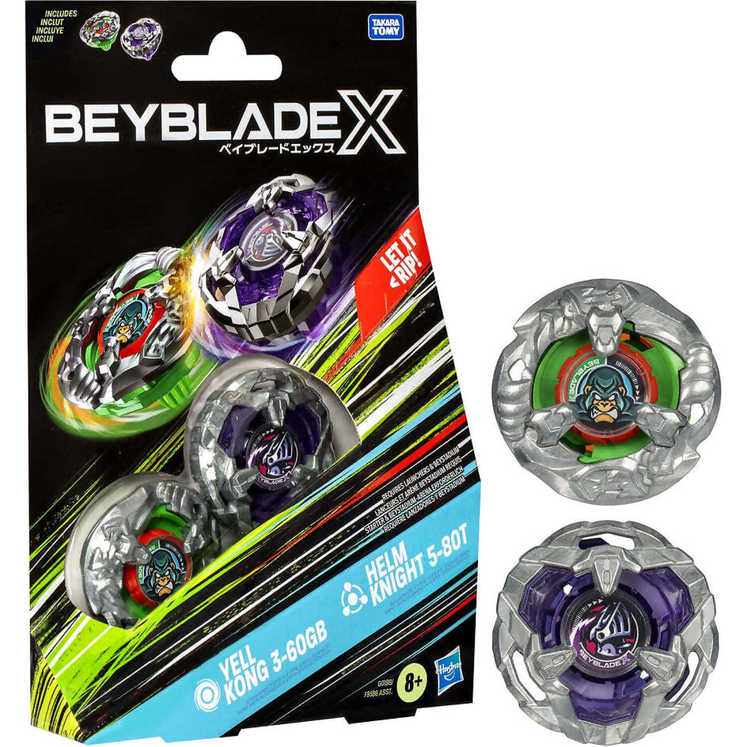Beyblade X - Yell Kong 3-60GB and Helm Knight 5-80T Top Dual Pack Set - Image 2