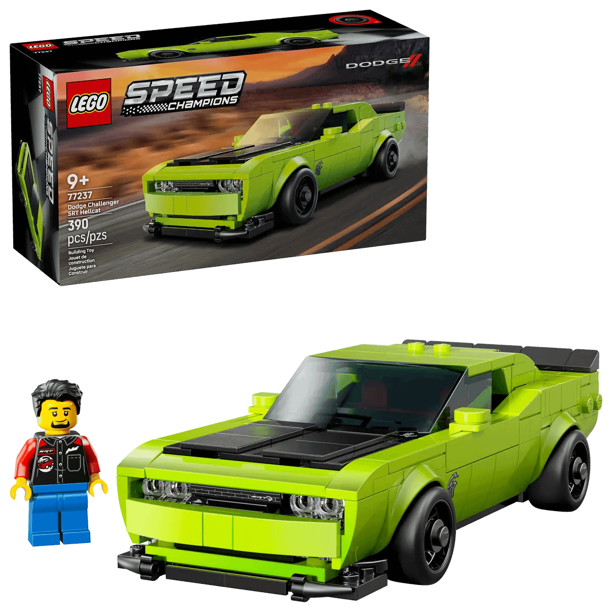 LEGO 77237 Dodge Challenger SRT Hellcat Sports Car - SPEED Champions