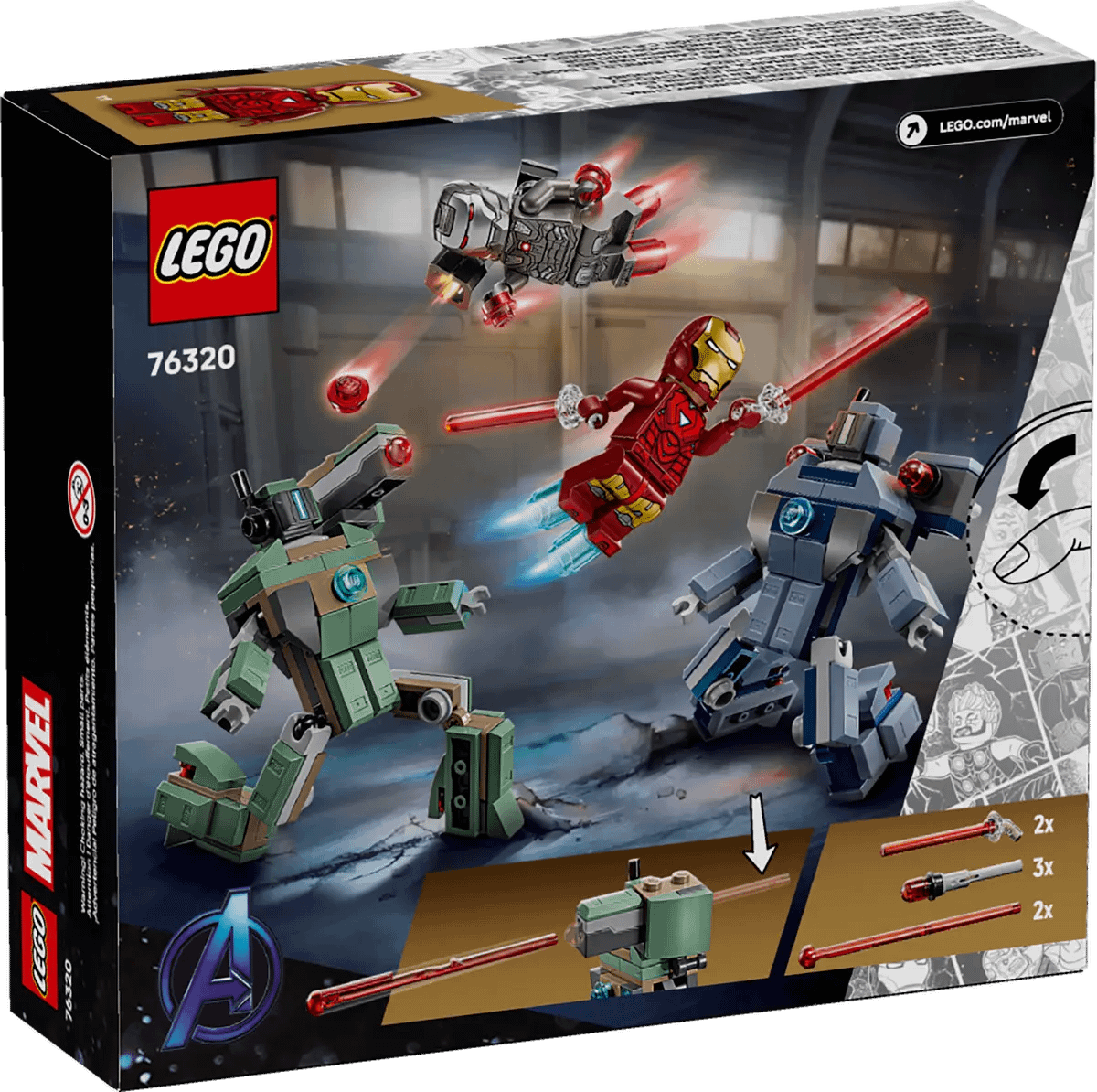 LEGO 76320 Iron Man & War Machine vs. Hammer Drones - Marvel Super Heroes - Image 10