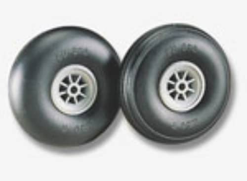 DUBRO 2 1:4' TREADED WHEELS LIGHT  225TL