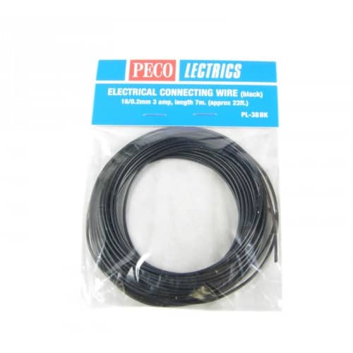PECO PL38BK BLACK 3AMP WIRE 7.5M 16ST