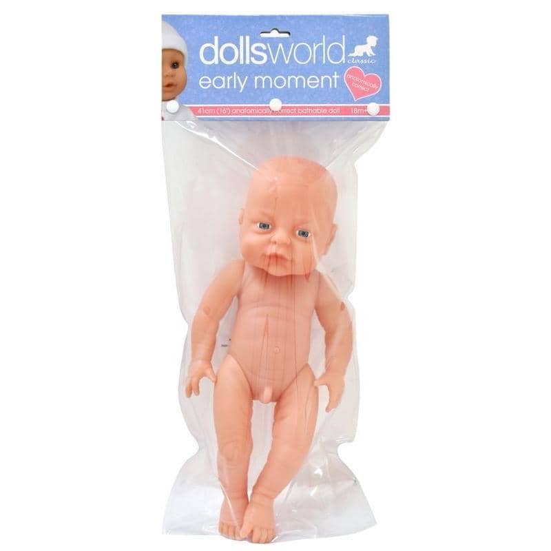 Dolls World Early Moments 16 Inch (41cm) Anatomically Correct White Boy Doll
