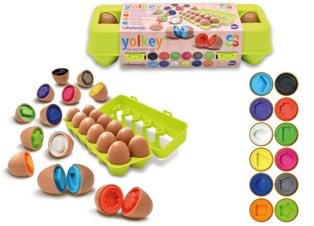 Play And Learn Yolkey Mix And Match Eggs