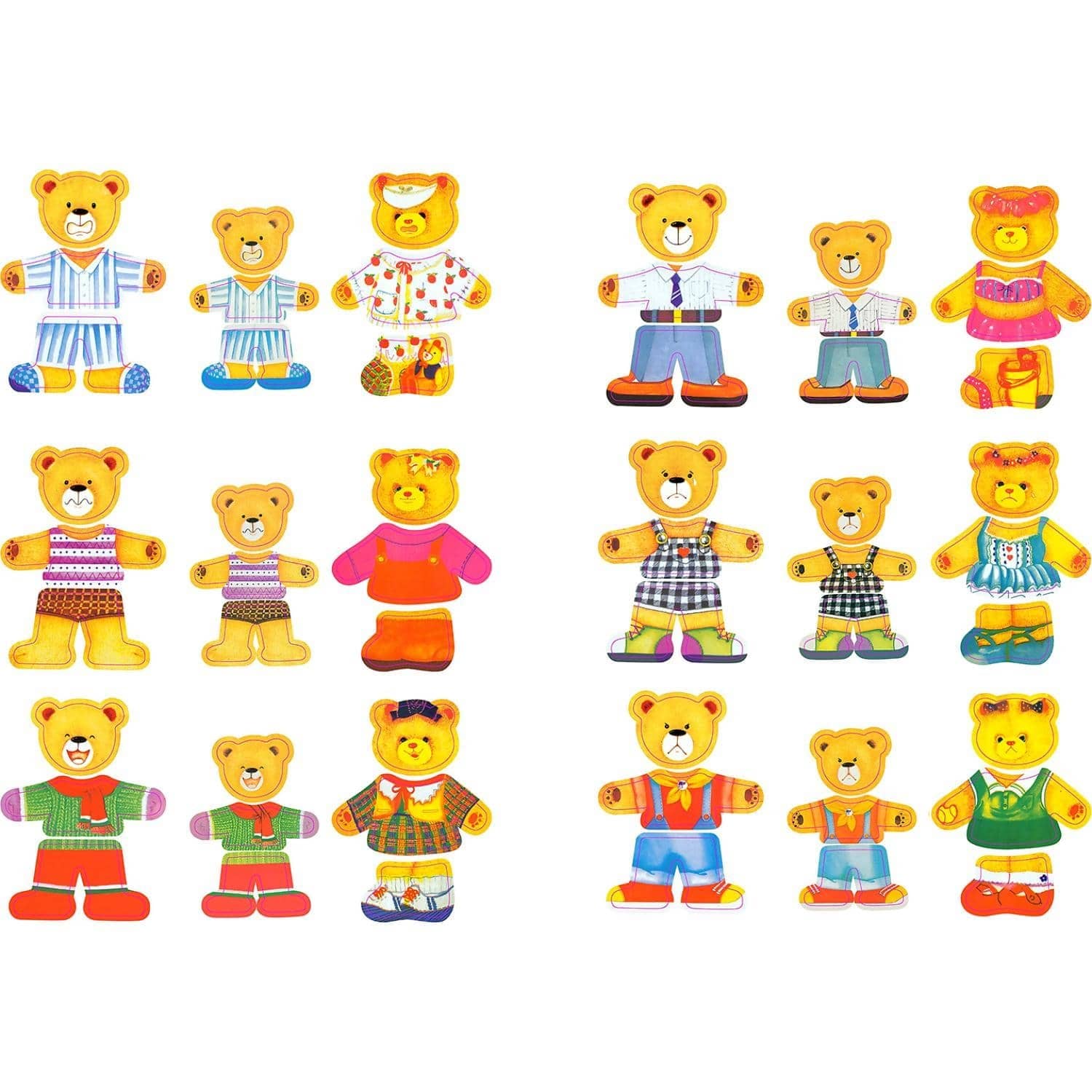 Kaper Kids - Dressing Bear Family Wooden Puzzle - Image 2