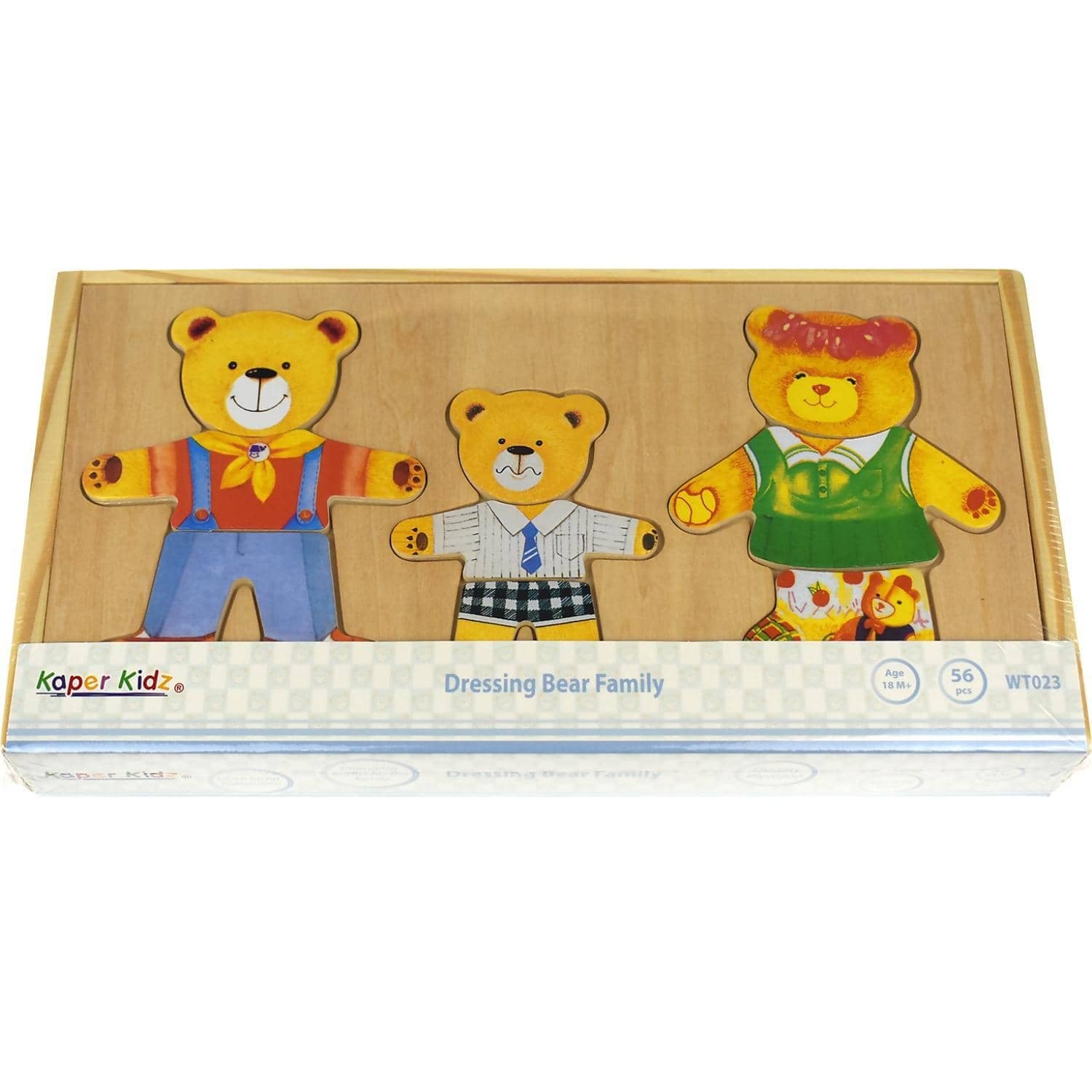 Kaper Kids - Dressing Bear Family Wooden Puzzle - Image 3