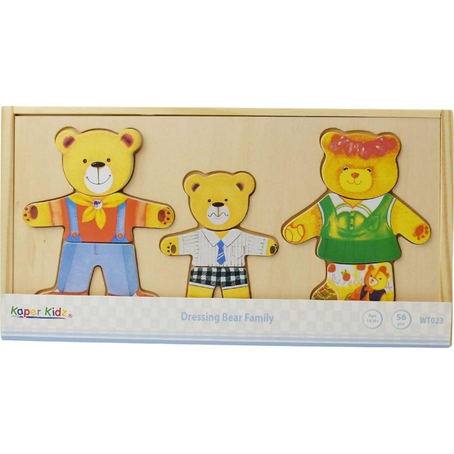 Kaper Kids - Dressing Bear Family Wooden Puzzle - Image 6
