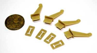 MINI HORN FOAMY L-PLATE GREY X 4