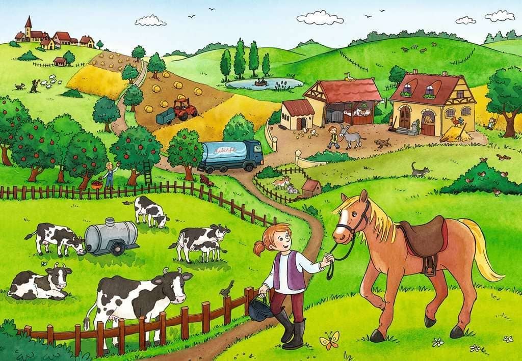Ravensburger - Working On The Farm Jigsaw Puzzle 2X12 Pieces - Image 3