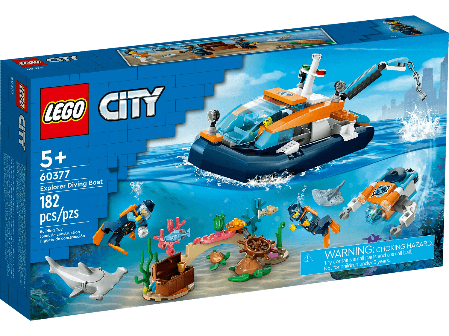 LEGO 60377 Explorer Diving Boat - City