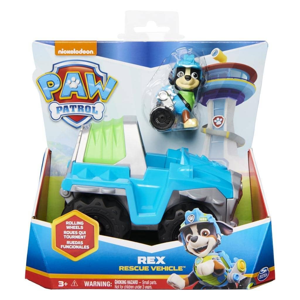 Paw Patrol - Rex`s Dinosaur Rescue Vehicle With Collectible Action Figure