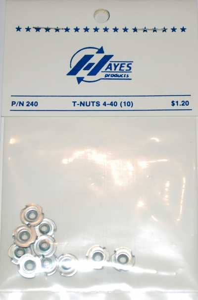 HAYES T NUTS 4-40