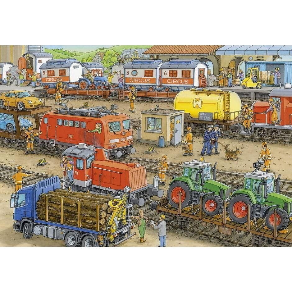 Ravensburger - Busy Train Station Jigsaw Puzzle 2x24 Pieces - Image 2