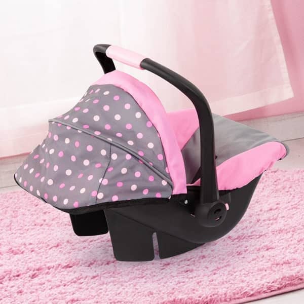 Bayer Deluxe Doll Car Seat With Hood Light Grey/pink With Fairy - Image 5