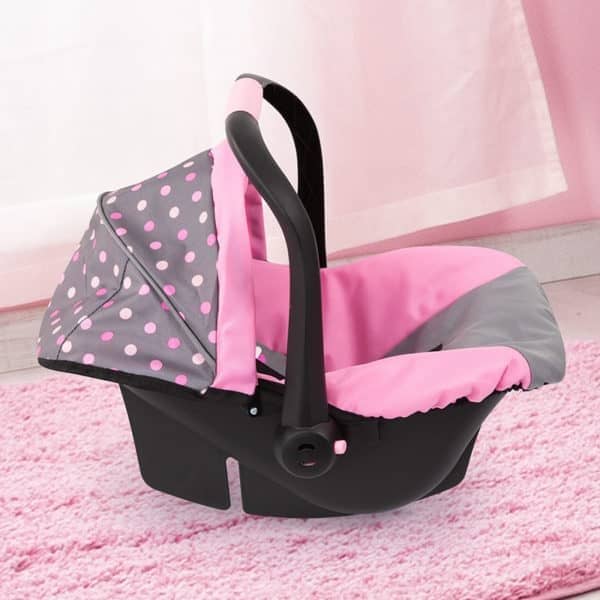 Bayer Deluxe Doll Car Seat With Hood Light Grey/pink With Fairy - Image 6