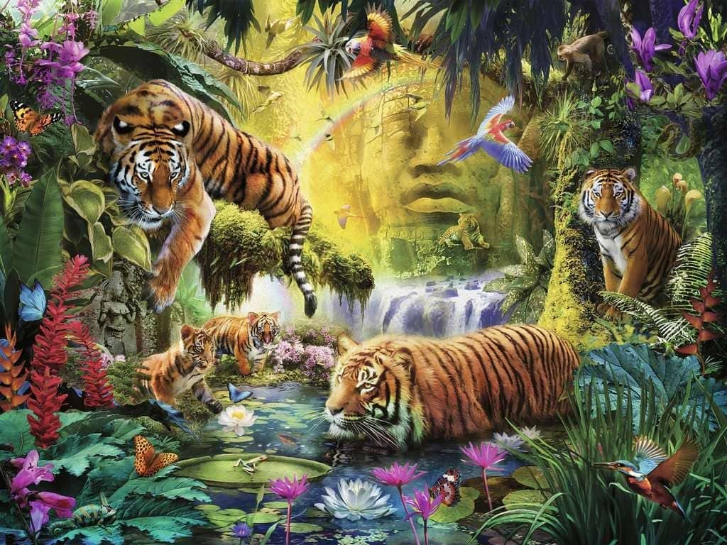 Ravensburger - Tranquil Tigers Jigsaw Puzzle 1500 Pieces - Image 2