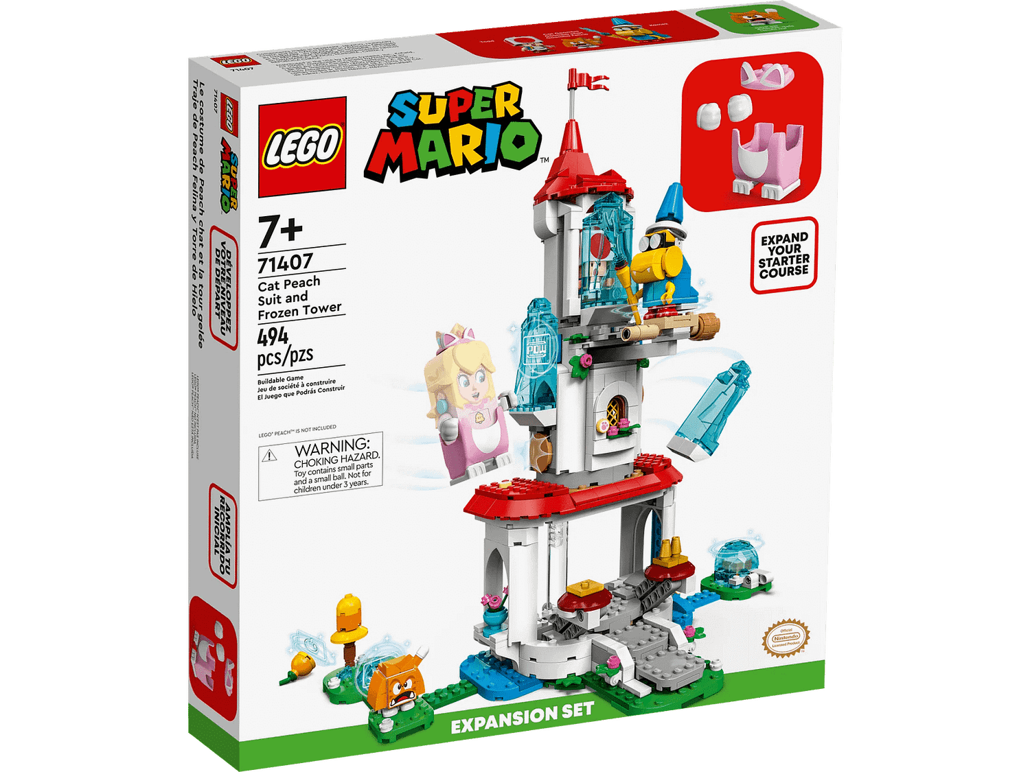 LEGO 71407 Cat Peach Suit and Frozen Tower Expansion Set - Super Mario
