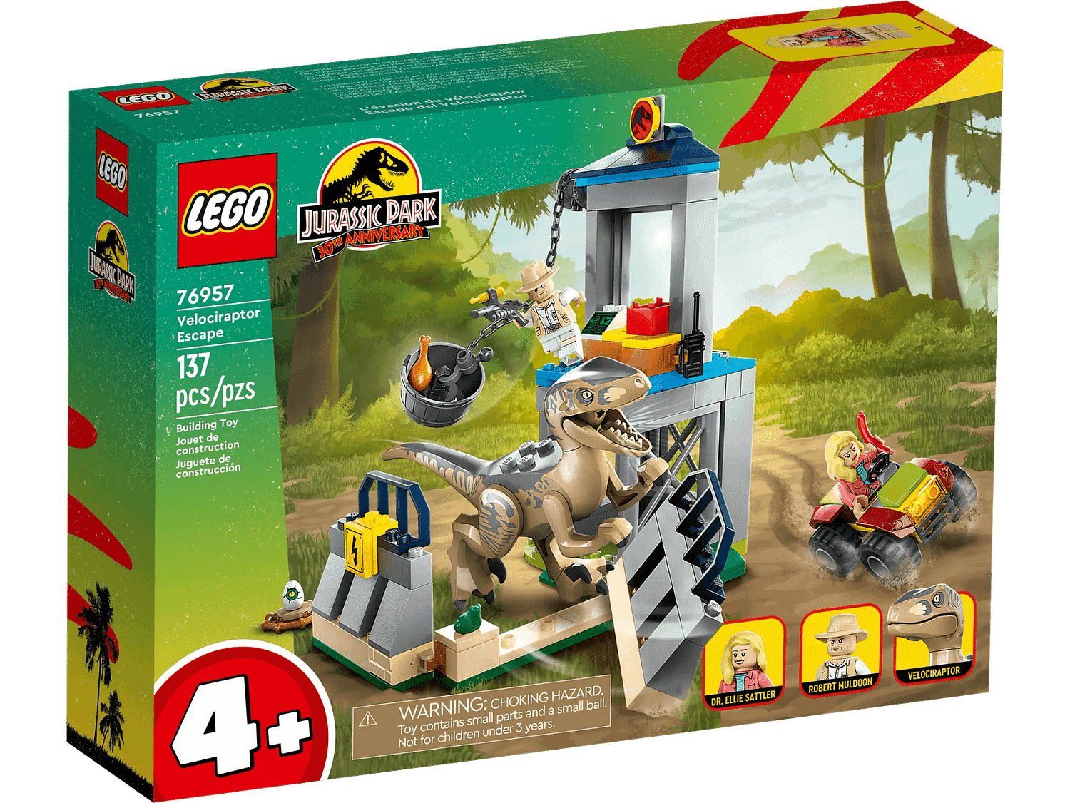 LEGO 76957 Velociraptor Escape - Jurassic World 4+