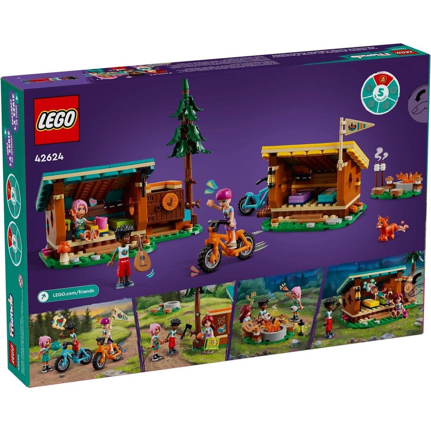 LEGO 42624 Adventure Camp Cozy Cabins - Friends - Image 7
