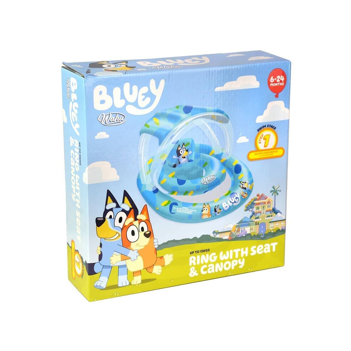 Wahu - Bluey Inflatable Ring With Seat And Canopy - Image 3