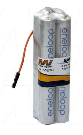 ENELOOP BATTERY JR RX PLUG 8xAA 9.6V 2000MAH SQUARE TX