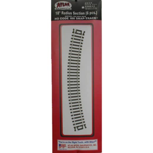 ATLAS CODE 100 18' RADIUS AIATL0833 TRAIN ACCESSORIES