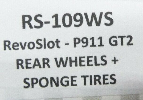 BRM SLOT RS-109WS RevoSlot P911 GT2 - Rear Wheels + Sponge Tyres - Image 3
