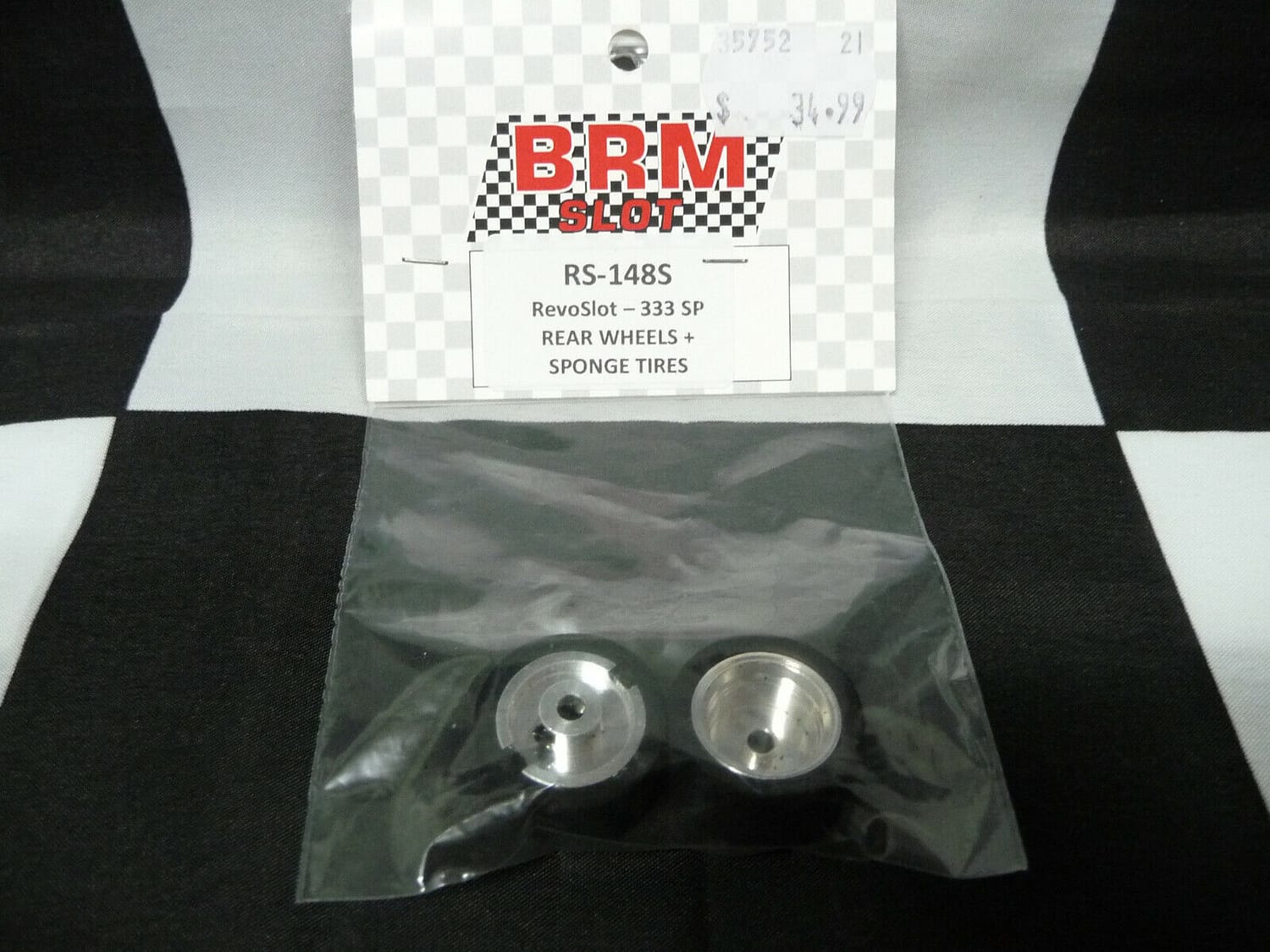 BRM SLOT RS-148S RevoSlot Ferrari 333 SP - Rear Wheels + Sponge Tyres