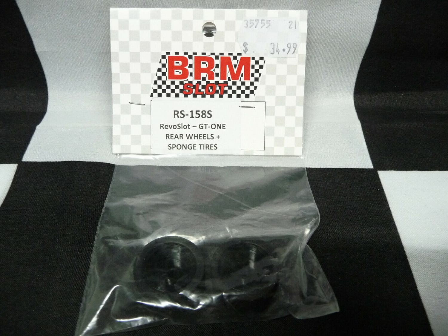 BRM SLOT RS-158S RevoSlot GT One - Rear Wheels + Sponge Tyres