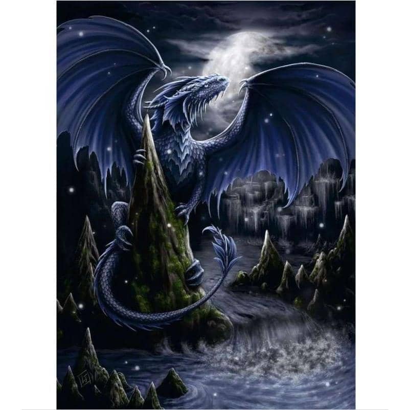 Ravensburger - The Black And Blue Dragon Jigsaw Puzzle 1500 Pieces - Image 2