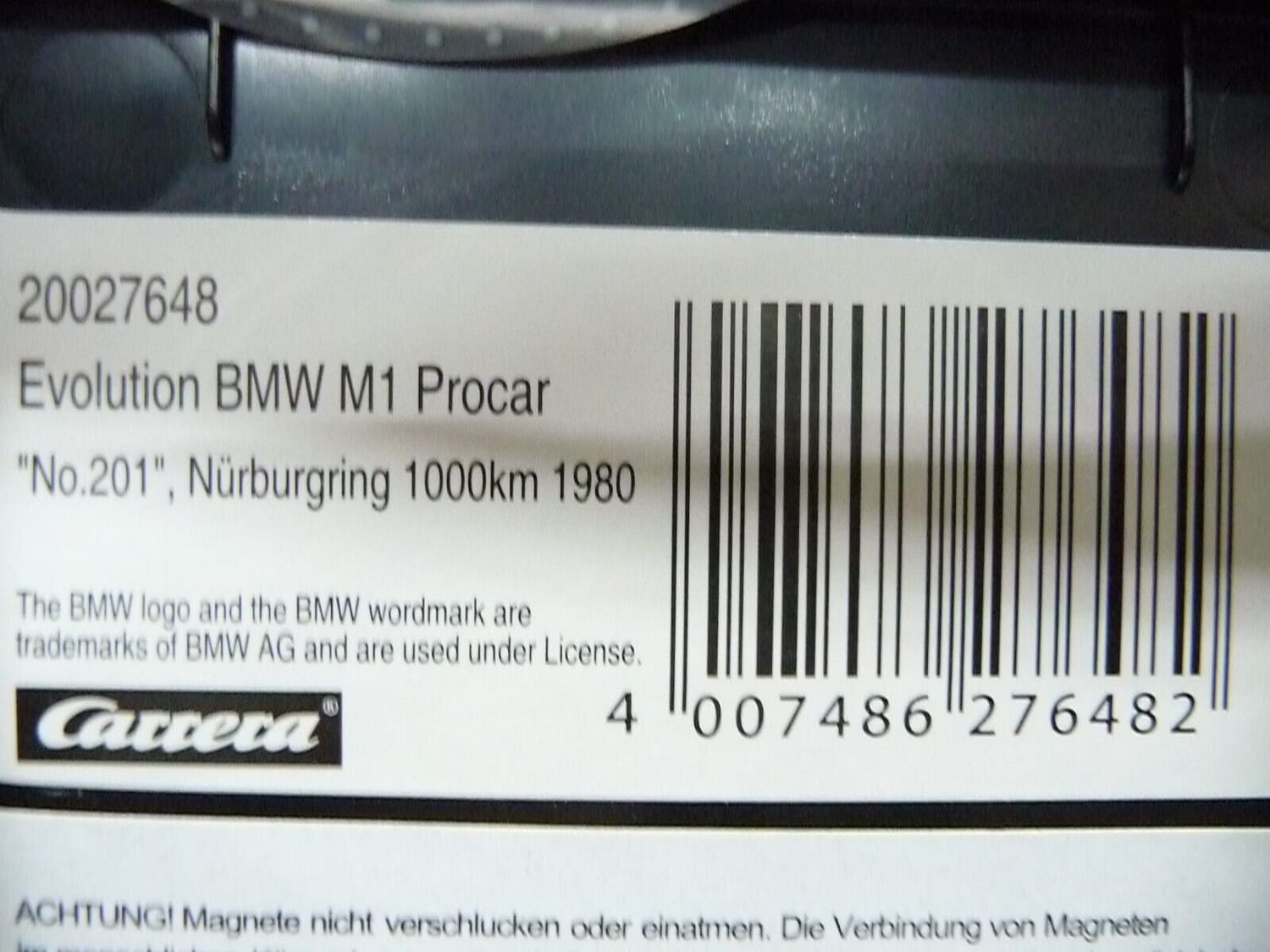 Carrera Evolution 1:32 - BMW M1 Procar No201 Nurburgring 1000km 1980 - Slot Car Also Suits Scalextric - Image 7