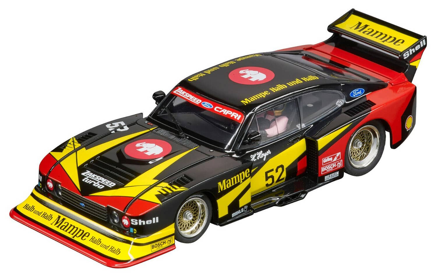 Carrera Evolution 1:32 - Ford Capri Zakspeed Turbo Mampe Team No.52 - Slot Car Also Suits Scalextric