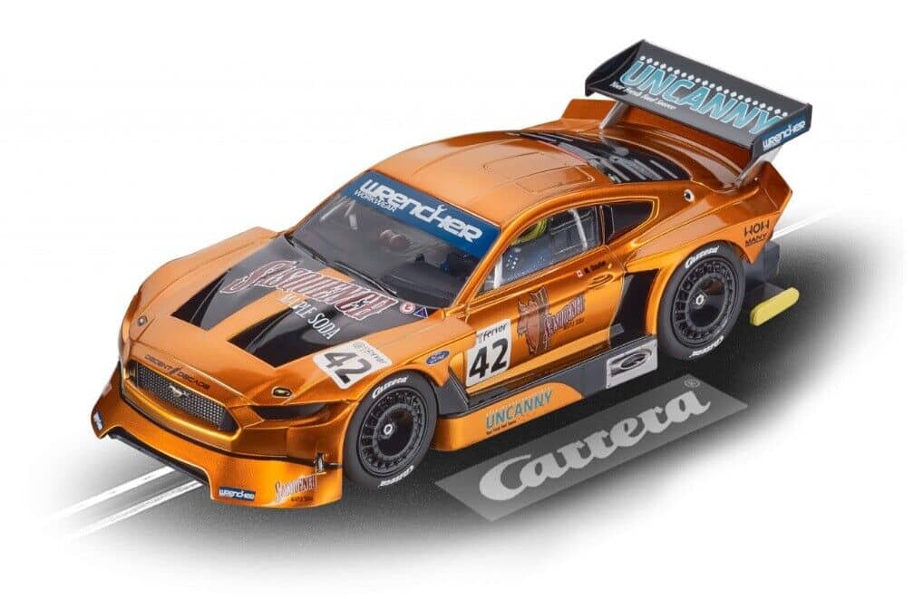 Carrera Evolution 1:32 - Ford Mustang GTY No.42 Uncanny Soda - Slot Car Also Suits Scalextric