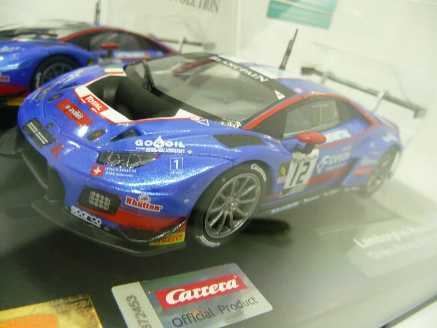 Carrera Evolution 1:32 - LAMBORGHINI HURACAN GT3 OMBRA RACING No.12 - Slot Car Also Suits Scalextric - Image 4