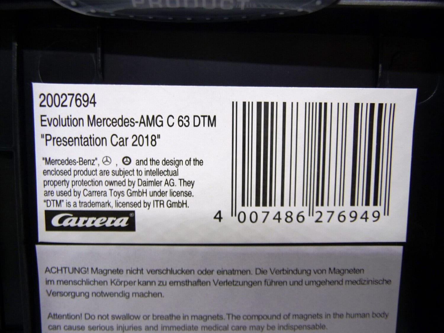 Carrera Evolution 1:32 - Mercedes C63 AMG DTM Presentation Car 2018 - Slot Car Also Suits Scalextric - Image 6