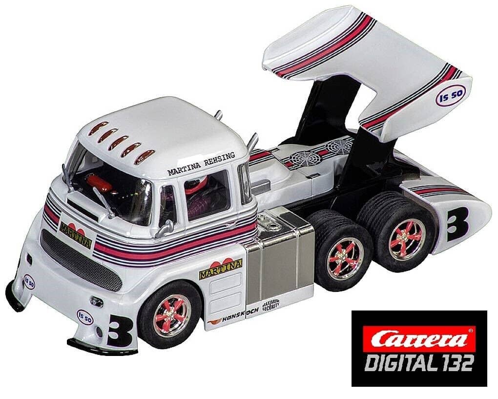 Carrera Digital 1:32 - TRUCKSTER CABOVER MARTINA REHSING No.3 - Slot Car Also Suits Scalextric