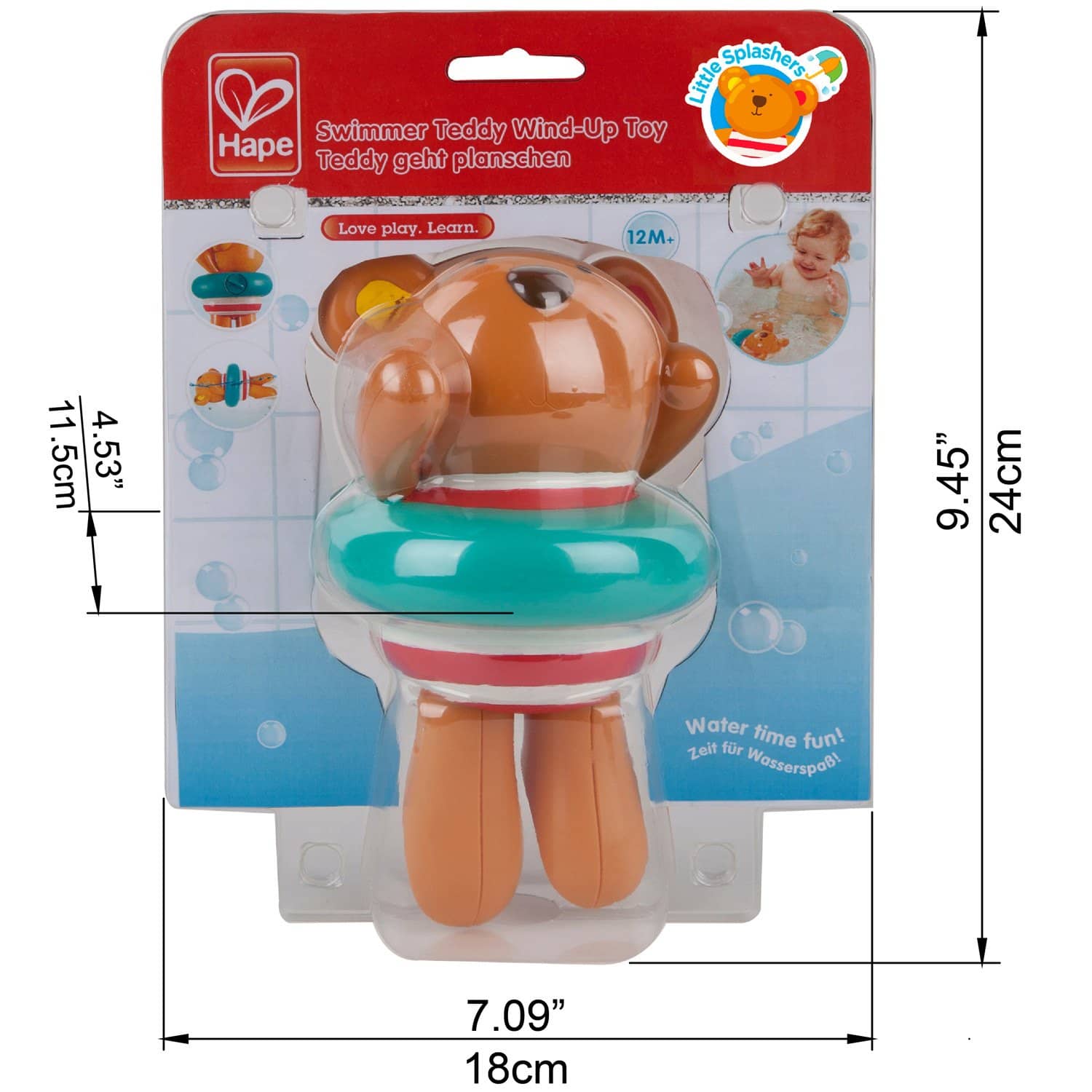 Hape - Wind Up Swimmer Teddy Toy - Image 5
