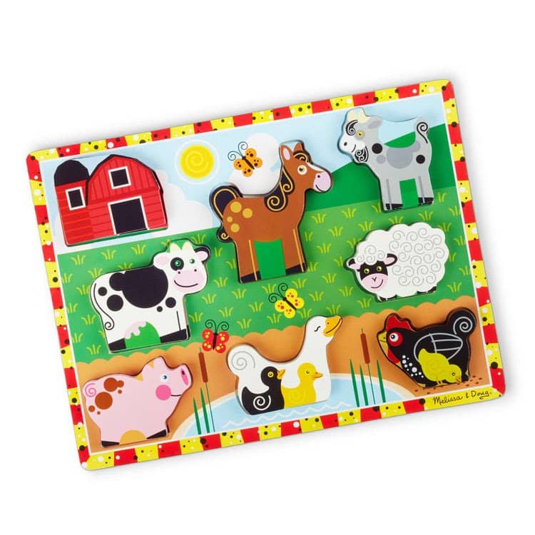 Melissa & Doug - Farm Chunky Puzzle - 8 Pieces
