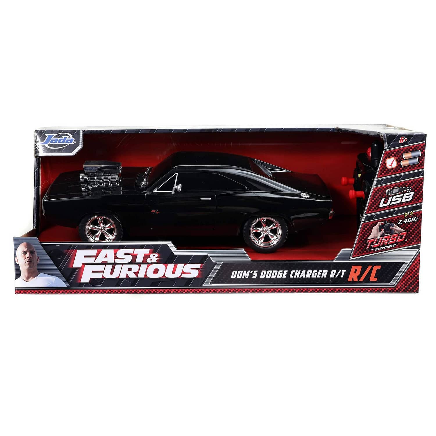 Fast & Furious Rc Dom's 1970 Dodge Charger R/t (1:16) Remote Control - Image 6