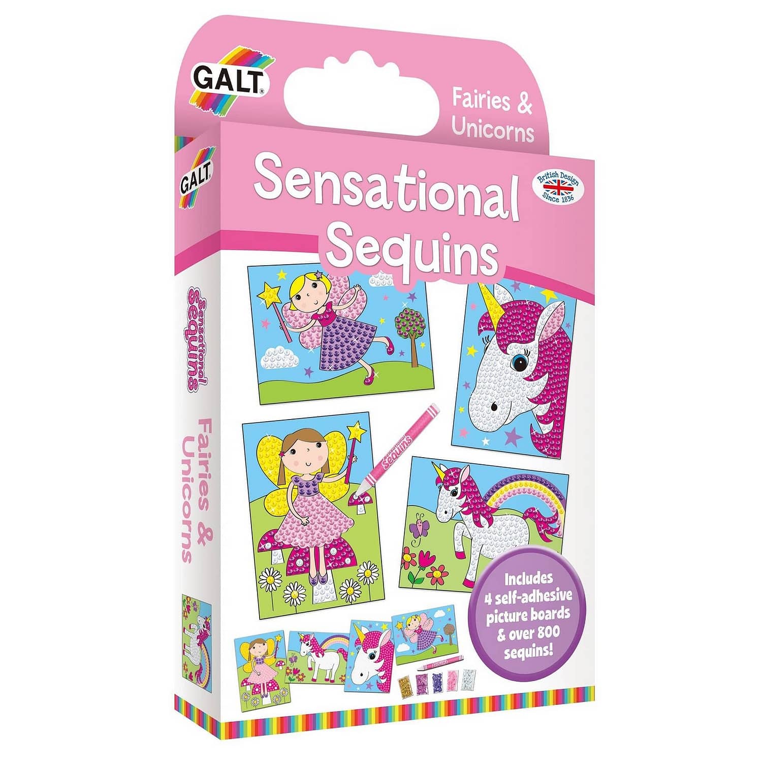 GALT - Fairies & Unicorns Sensational Sequins - Creative Craft Kit