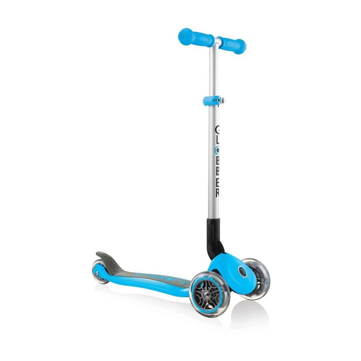 Globber Primo Scooter Foldable Lights Sky Blue