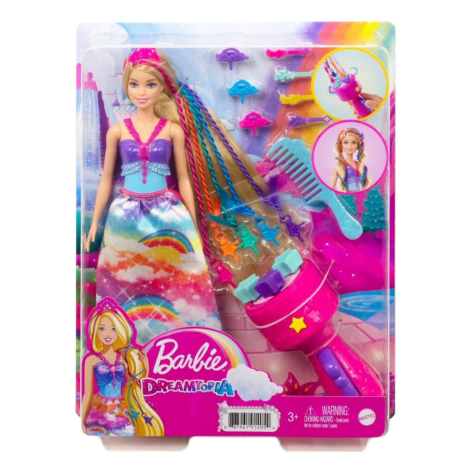 Barbie Dreamtopia Rainbow With Hair Spinner Mattel