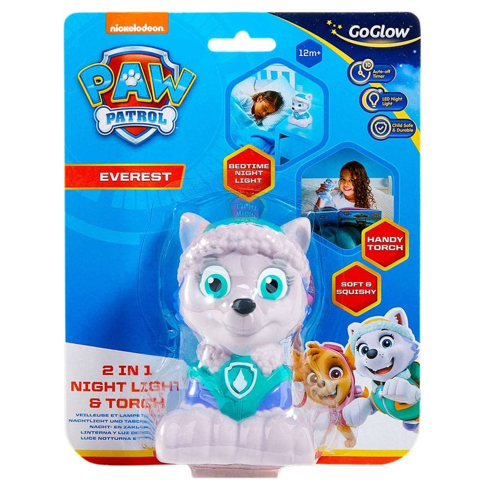 Paw Patrol - Goglow Buddy Marshall And Everest Night Light And Torch Assorted Home & Accessories