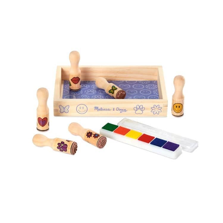 Melissa & Doug - Wooden Stamp Set - Happy Handles - Image 3