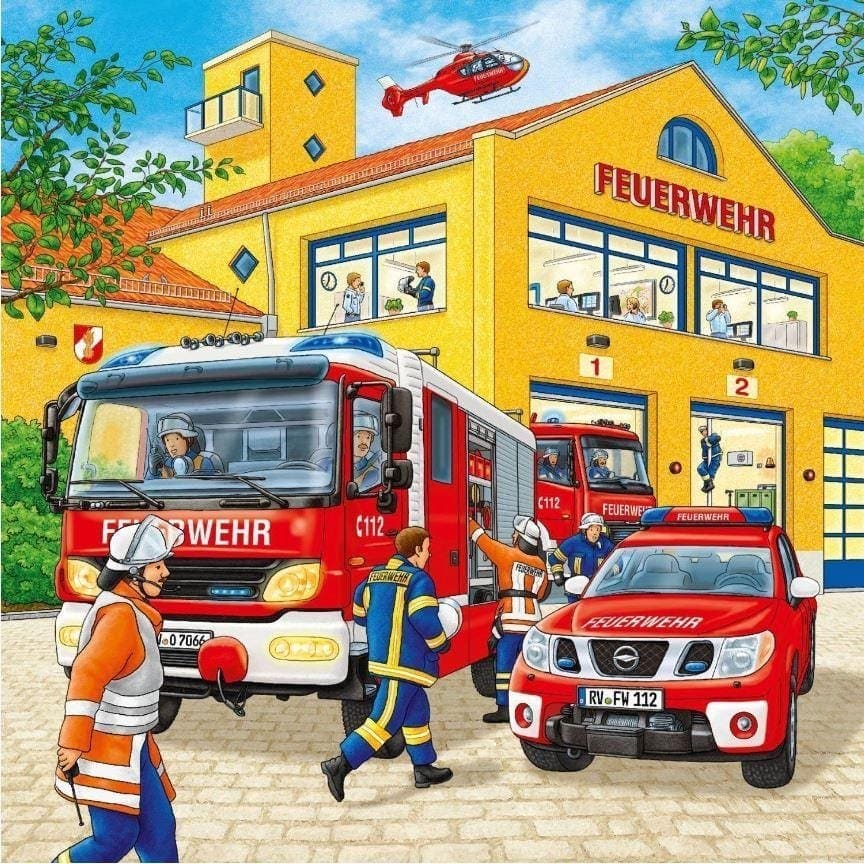 Ravensburger - Fire Brigade Run Jigsaw Puzzle 3x49 Pieces - Image 2