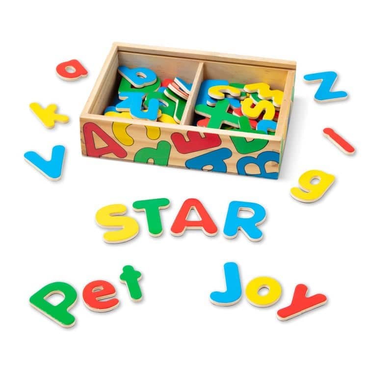 Melissa & Doug - Wooden Letter Alphabet Magnets
