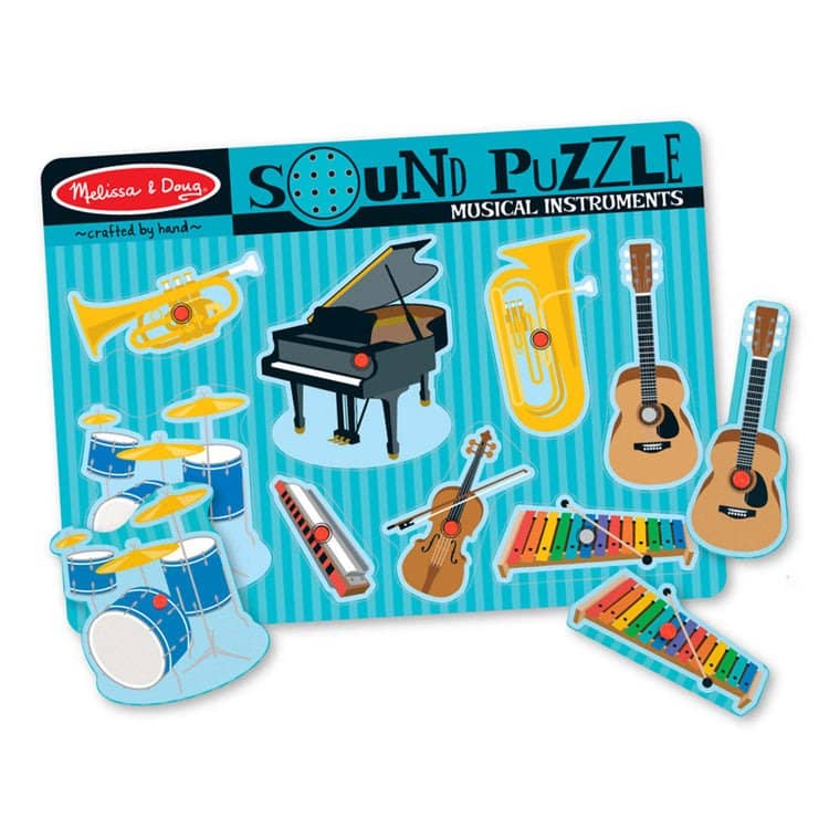 Melissa & Doug - Musical Instruments Sound Puzzle - 8 Pieces